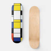 Piet Mondrian Composition A - Abstracte moderne ku Skateboard (Voorkant)