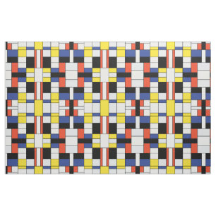Piet Mondrian Composition A - Abstracte moderne ku Stof