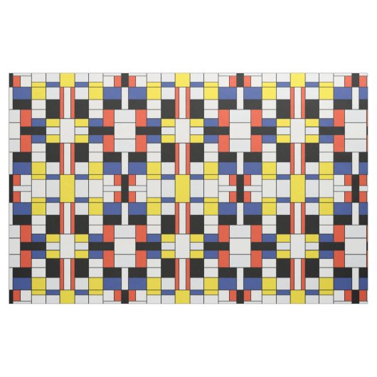 Piet Mondrian Composition A - Abstracte moderne ku Stof (Fat Quarter)