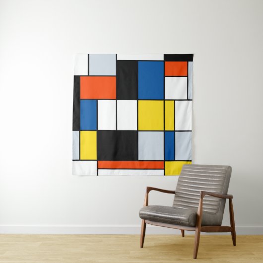 Piet Mondrian Composition A - Abstracte moderne ku Wandkleed (In Situ (horizontaal))