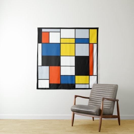 Piet Mondrian Composition A - Abstracte moderne ku Wandkleed (In situ)
