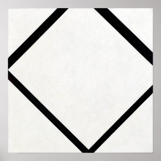 Piet Mondrian Composition No. 1 Lozenge with Vier Poster (Voorkant)