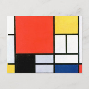 Piet Mondrian Composition Red Yellow Blue Black Briefkaart