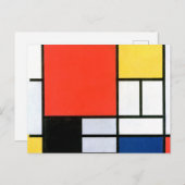 Piet Mondrian Composition Red Yellow Blue Black Briefkaart (Voorkant / Achterkant)