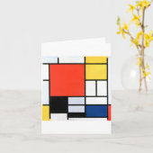 Piet Mondrian Composition Red Yellow Blue Black Kaart (Gele Bloem)