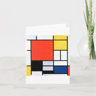Piet Mondrian Composition Red Yellow Blue Black Kaart