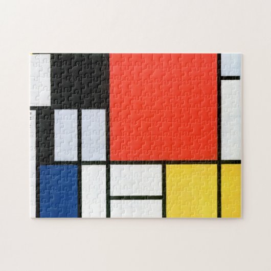Piet Mondrian Composition Red Yellow Blue Black Legpuzzel (Horizontaal)