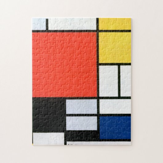 Piet Mondrian Composition Red Yellow Blue Black Legpuzzel (Verticaal)