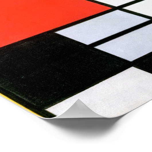 Piet Mondrian Composition Red Yellow Blue Black Poster (Hoek)
