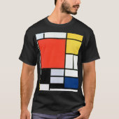 Piet Mondrian Composition Red Yellow Blue Black T-shirt (Voorkant)