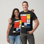 Piet Mondrian Composition Red Yellow Blue Black T-shirt (Unisex)