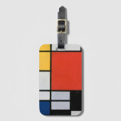  Piet Mondrian Composition, retro Bagagelabel (Voorkant (verticaal))