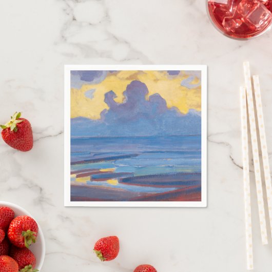 Piet Mondrian door het Zee beroemde schilderijen Servet (Insitu)