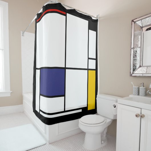 Piet Mondrian, Groot Tableau 1 Douchegordijn (In situ)