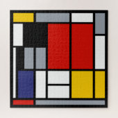 Piet Mondrian, Grote Compositie met Rode Vlak Legpuzzel (Horizontaal)