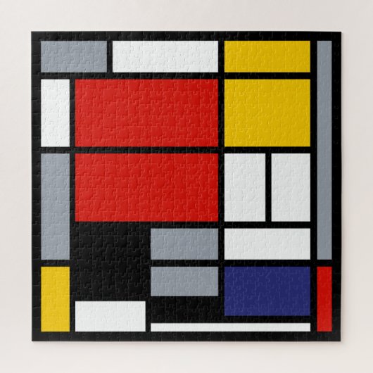 Piet Mondrian, Grote Compositie met Rode Vlak Legpuzzel (Verticaal)