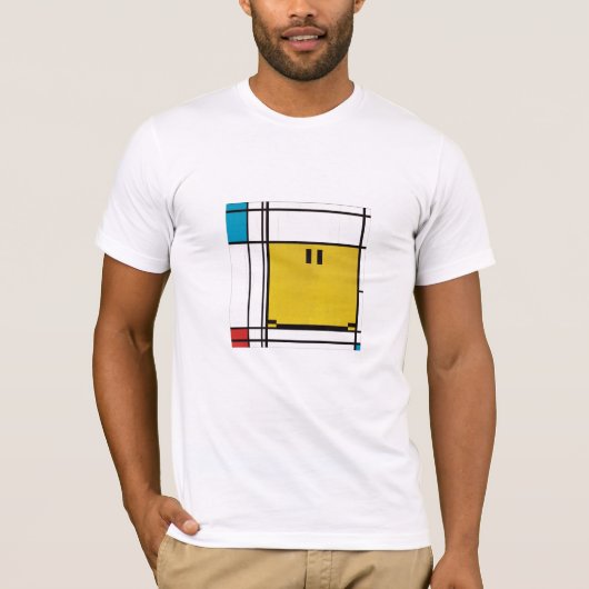 Piet Mondrian happy face t-shirt (Voorkant)