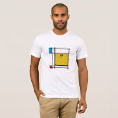Piet Mondrian happy face t-shirt (Voorkant volledig)