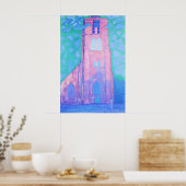 Piet Mondrian Kerk Toren bij Domburg Abstracte Kun Poster (Keuken)