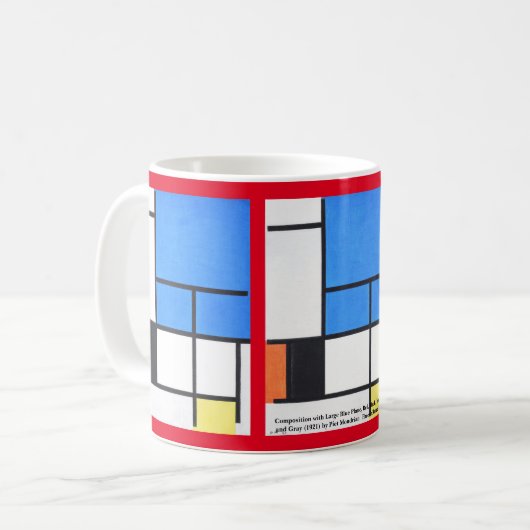 Piet Mondrian Koffiemok (Voorkant links)
