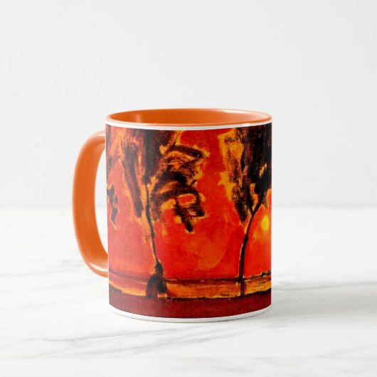 Piet Mondrian kunst, Bomen bij de Geine bij maanop Mok (Voorkant links)