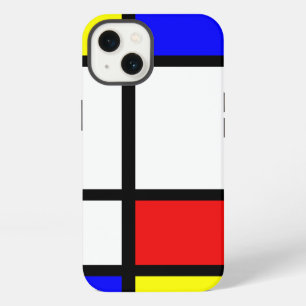 Piet Mondrian Kunststijl Modern Felle Kleuren iPhone 13 Hoesje