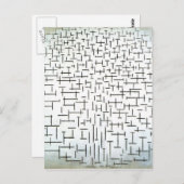 Piet Mondrian Modern Art Briefkaart (Voorkant / Achterkant)