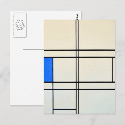 Piet Mondrian Modern Art Briefkaart (Voorkant / Achterkant)