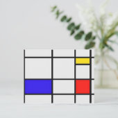 Piet Mondrian Modern Art Briefkaart (Staand voorkant)
