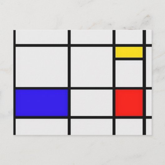 Piet Mondrian Modern Art Briefkaart (Voorkant)