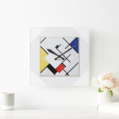 Piet Mondrian Modern Art Clock Vierkante Klok (Huis)