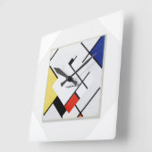 Piet Mondrian Modern Art Clock Vierkante Klok (Hoek)