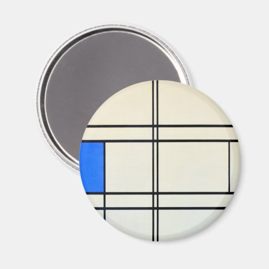 Piet Mondrian Modern Art Magneet (Voorkant / Achterkant)