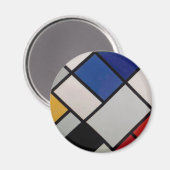 Piet Mondrian Modern Art Magneet (Voorkant / Achterkant)
