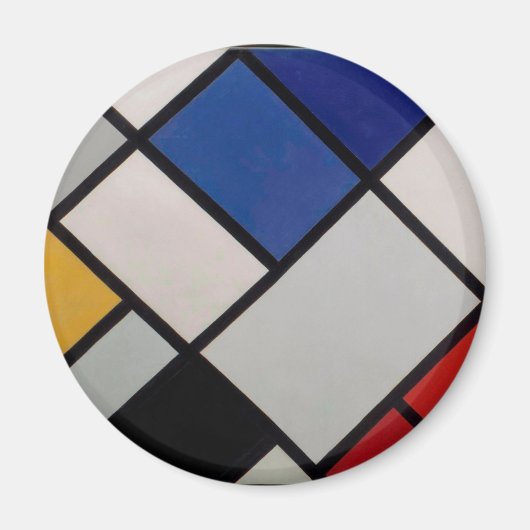 Piet Mondrian Modern Art Magneet (Voorkant)