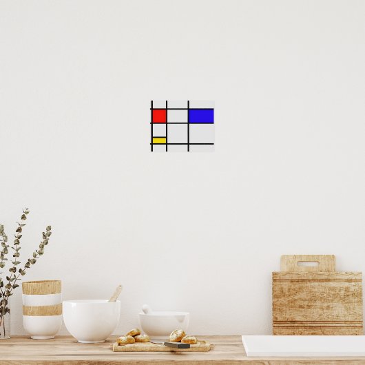 Piet Mondrian Modern Art Poster (Keuken)