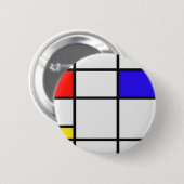Piet Mondrian Modern Art Ronde Button 5,7 Cm (Voorkant /achterkant)