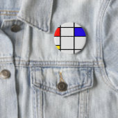 Piet Mondrian Modern Art Ronde Button 5,7 Cm (In situ)