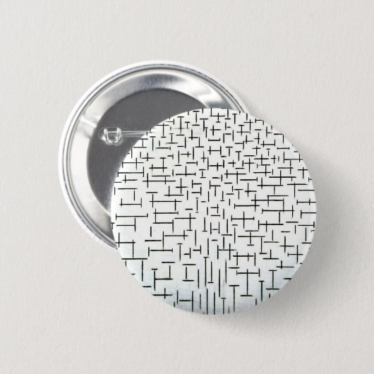 Piet Mondrian Modern Art Ronde Button 5,7 Cm (Voorkant /achterkant)