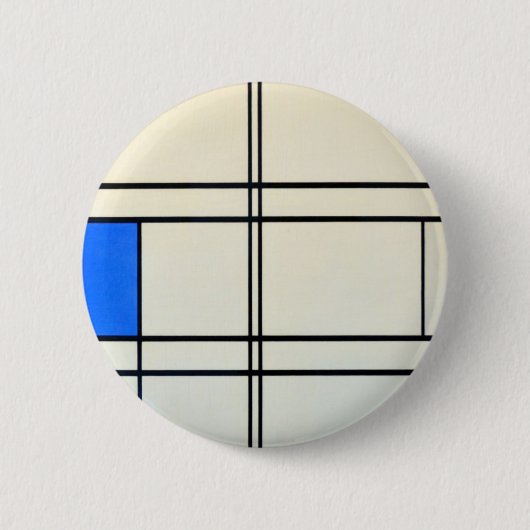 Piet Mondrian Modern Art Ronde Button 5,7 Cm (Voorkant)