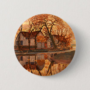 Piet Mondrian Modern Art Ronde Button 5,7 Cm