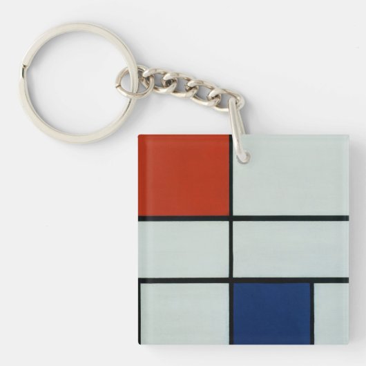 Piet Mondrian Modern Art Sleutelhanger (voorkant)