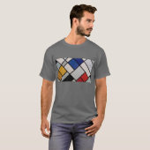 Piet Mondrian Modern Art T-shirt (Voorkant volledig)