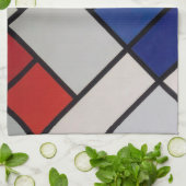 Piet Mondrian Modern Art Theedoek (Gevouwen)