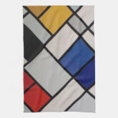 Piet Mondrian Modern Art Theedoek (Verticaal)