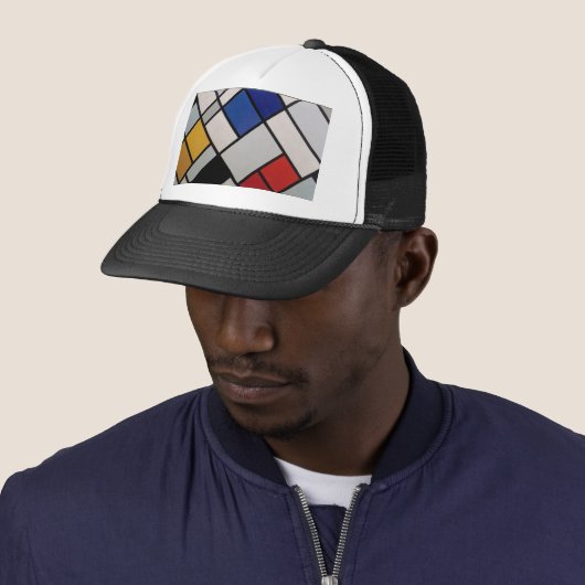 Piet Mondrian Modern Art Trucker Pet (In situ)