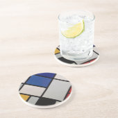 Piet Mondrian Modern Art Zandsteen Onderzetter (Zijkant)