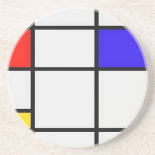 Piet Mondrian Modern Art Zandsteen Onderzetter