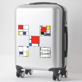 Piet Mondrian moderne kunstschilderijen Sticker (Koffer)