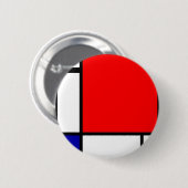 Piet Mondrian - Neoplastische Kunst Ronde Button 5,7 Cm (Voorkant /achterkant)